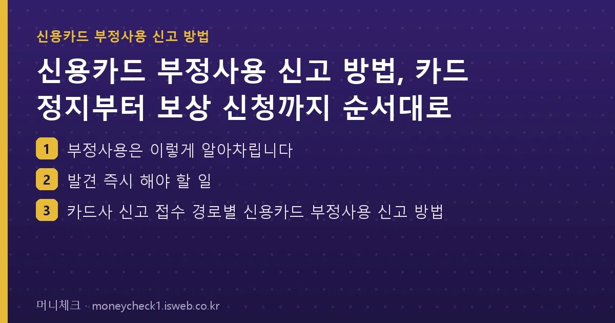 머니체크 핵심 내용을 정리한 요약 카드