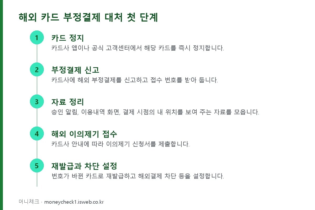 해외 카드 부정결제 대처 해외 카드 부정결제 대처 첫 단계